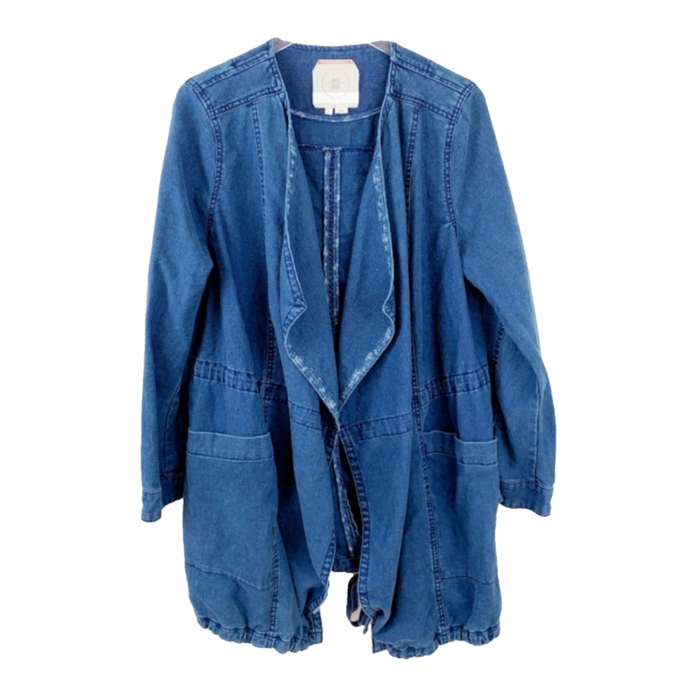 Anthropologie Hei Hei Long Smock Blue Denim Jacket S